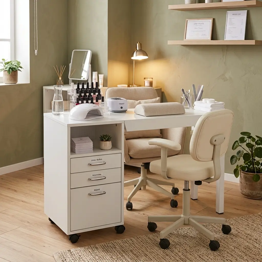 Table de manucure pliante