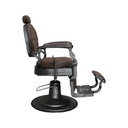LEWIS MARRON Fauteuil Barbier - côté