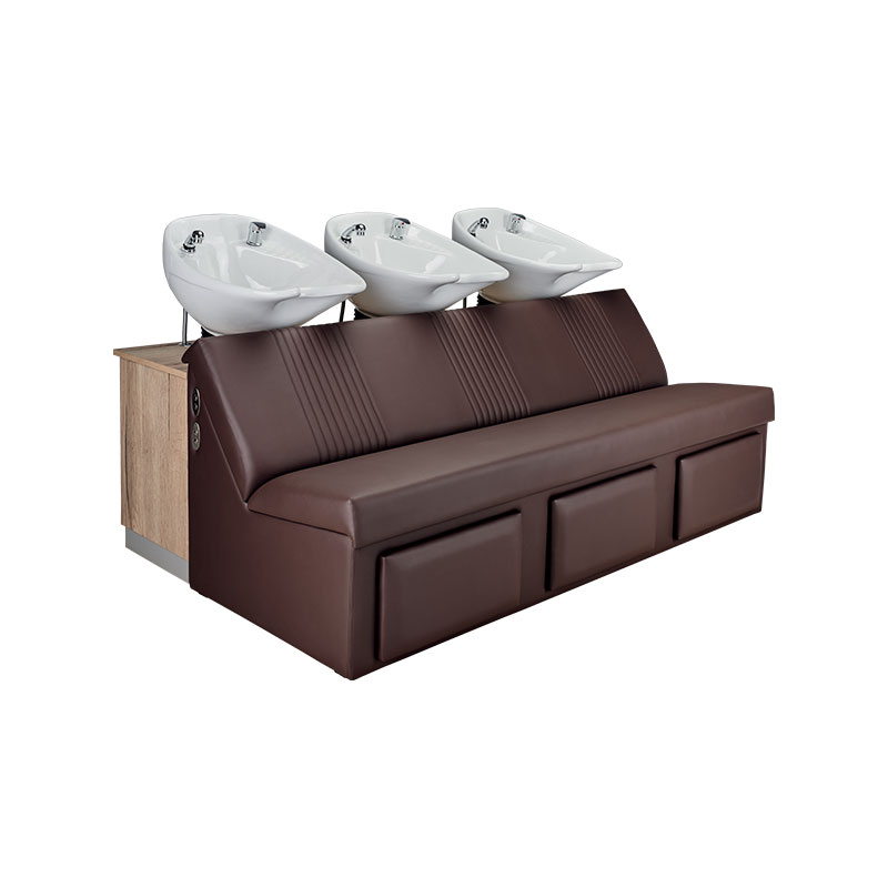 MALI SOFA RELAX Bac Shampoing 3 Places - marron