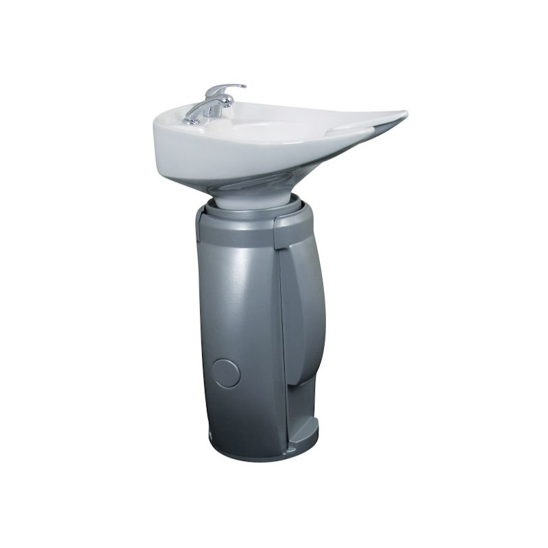 STAR III Colonne de Lavage - vasque blanche - structure argent - Malys Equipements