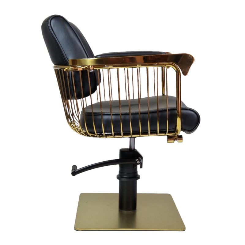 JADE Doré Fauteuil Coiffure - Base Carré Profil - Malys Equipements