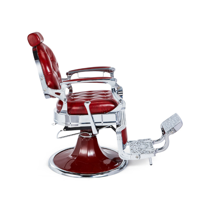 BARTON RED Fauteuil barbier profil