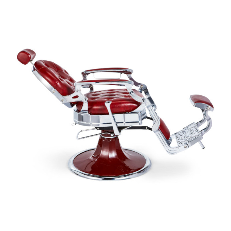 BARTON RED Fauteuil barbier profil allongé