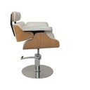 CLUB Fauteuil coiffure Blanc - profil sans pied - Malys Équipements