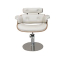 CLUB Fauteuil coiffure Blanc - face sans pied - Malys Équipements