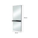 LANA Coiffeuse murale grise - Sans LED - dimensions - Malys Équipements