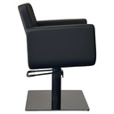 JOY Fauteuil Coiffure - Base carrée noire brillante - profil - Malys Équipements