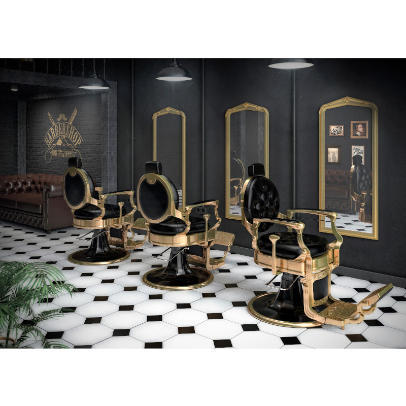 BARTON GOLD Fauteuil Barbier ambiance - Malys Equipements