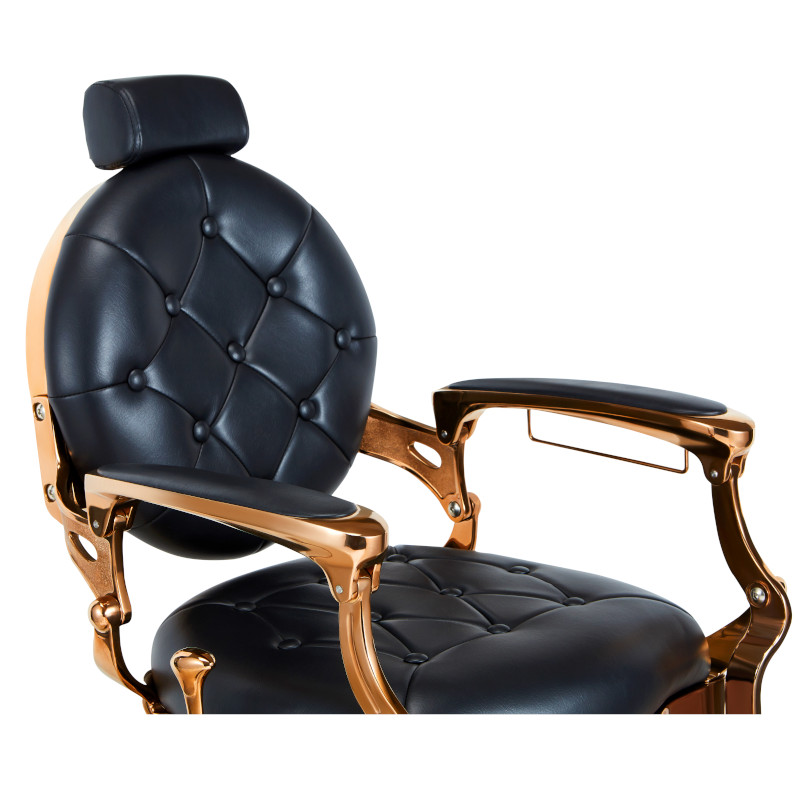 BARTON AMBRE Fauteuil Barbier detail assise - Malys Equipements