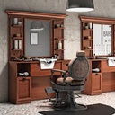 WOODY - Coiffeuse Meuble Barbier ambiance - Malys Equipements