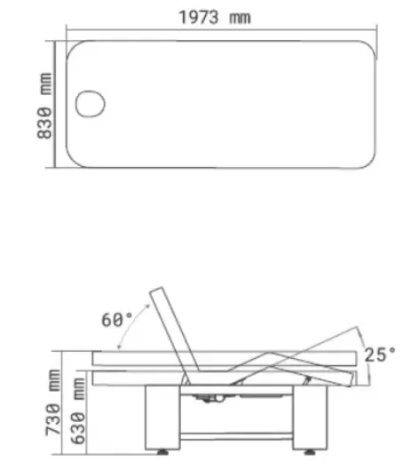 Dimensions PYRO Table de SPA Électrique Chauffante.webp