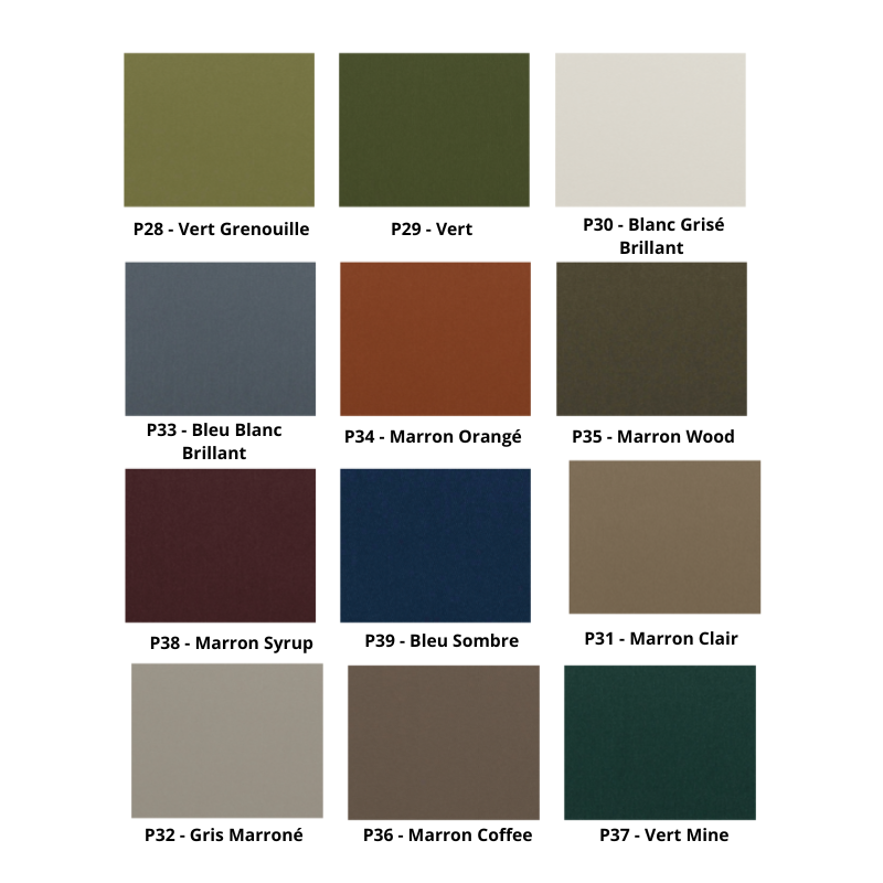 GLOBE Fauteuil Coiffure - nuancier 1 - Palette de Couleur - Malys Equipements