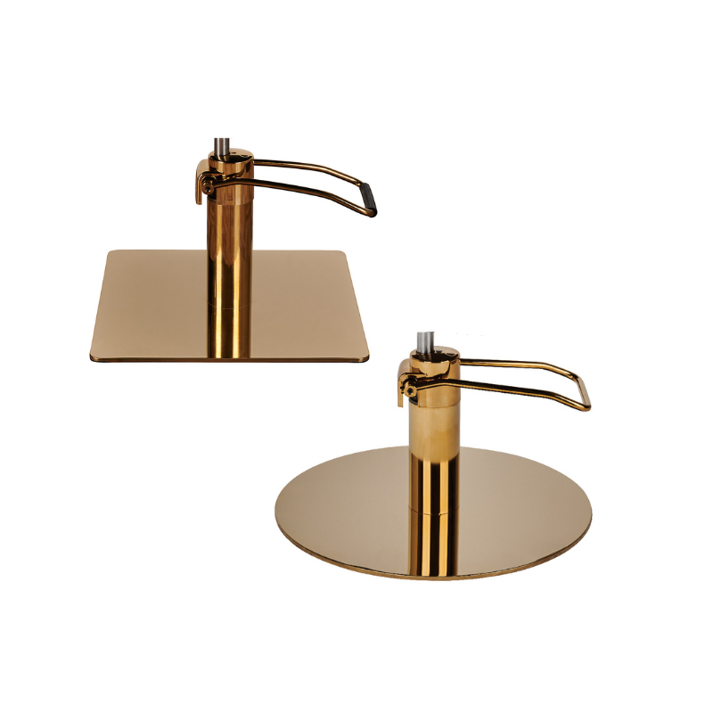 GLOBE Fauteuil Coiffure - base ronde et carrée dorée - Malys Equipements