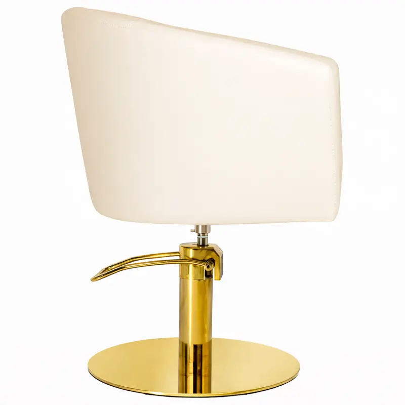 AUREA CHIC GOLD CR FAUTEUIL DE COIFFURE CREME VUE DE PROFIL-Malys Equipements