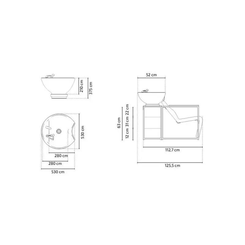 BASIL B Standard Bac shampoing - bois1.webp