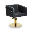 EGAN B Fauteuil coiffure Base Ronde Dorée.webp