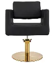 Braid fauteuil de coiffure noir avec base dorée Malys equipements