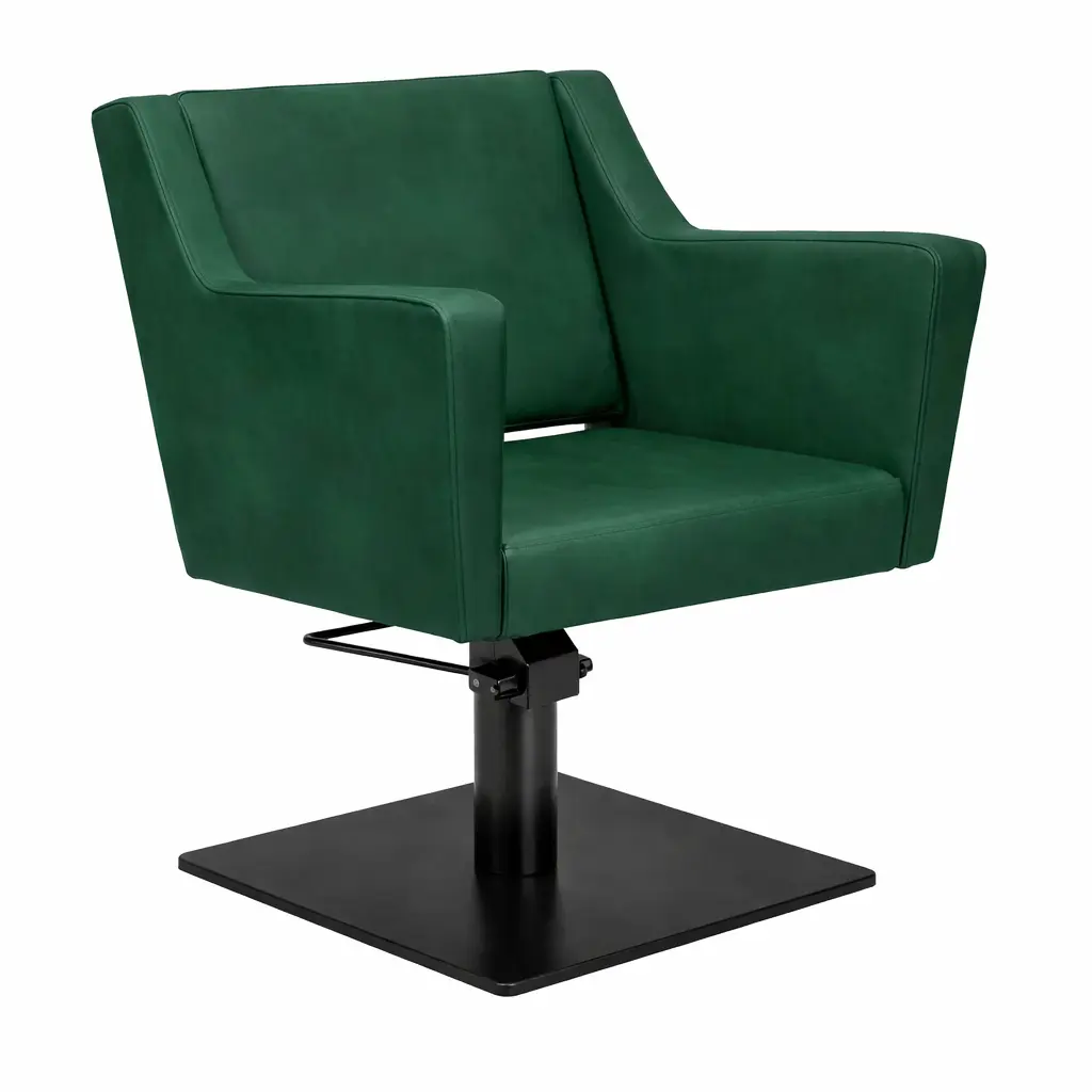 ANOUK BE Vert Sapin 10 Fauteuil coiffure Base Carrée Noire.webp
