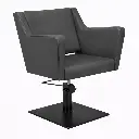 ANOUK BE Gris Foncé 08 Fauteuil coiffure Base Carrée Noire.webp