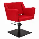 ANOUK BE Rouge 17 Fauteuil coiffure Base Carrée Noire.webp