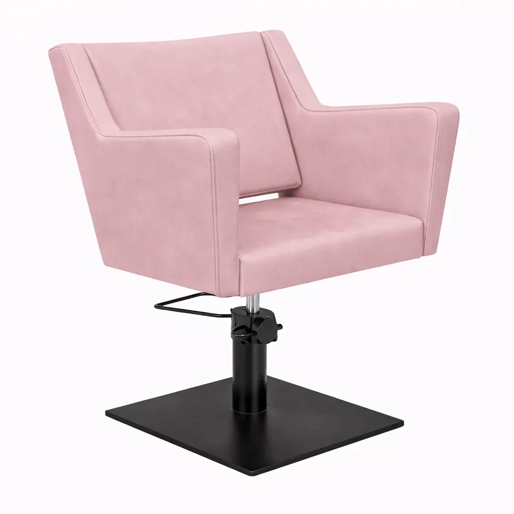 ANOUK BE Rose Pale 15 Fauteuil coiffure Base Carrée Noire.webp