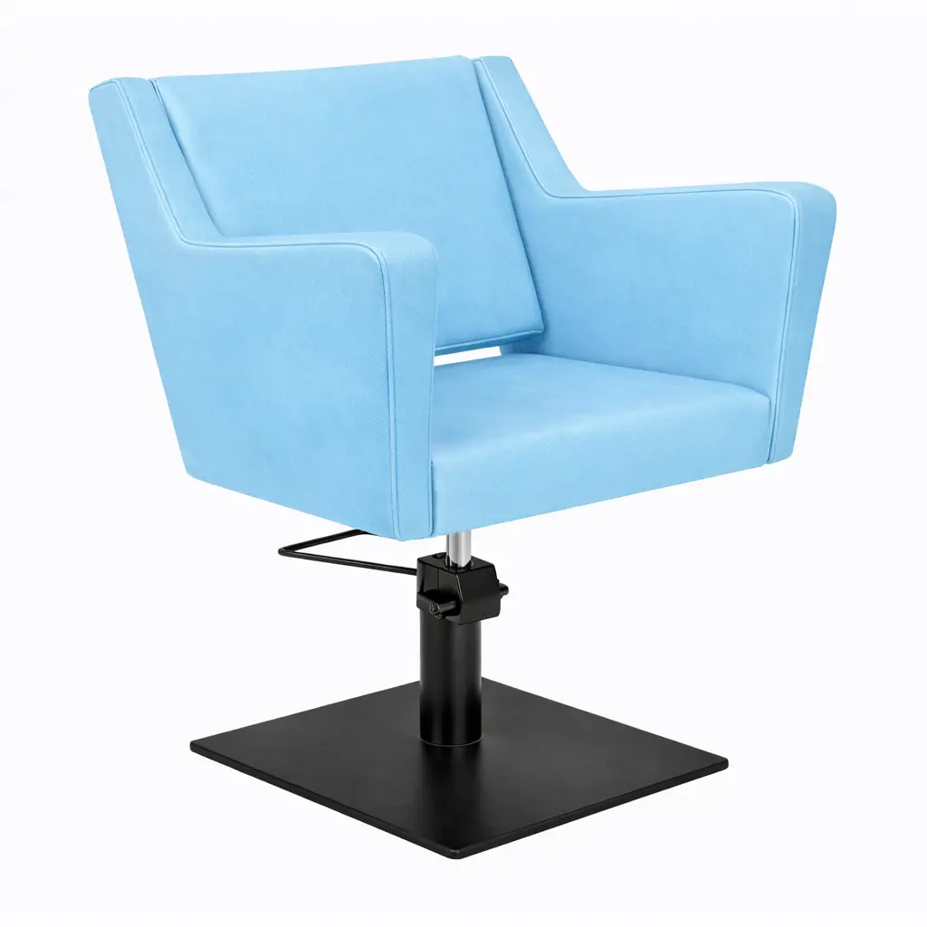 ANOUK BE Bleu Ciel 13 Fauteuil coiffure Base Carrée Noire.webp