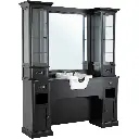 [MRP-WILLIAM1B-WH] WILLIAM 1B - Coiffeuse Meuble Barbier (- Couleur de la vasque_ Blanche).webp