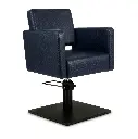 DORA Fauteuil coiffure Noir Bleuté 09 - Base Carrée Noire.webp
