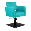 DORA Fauteuil coiffure Turquoise 12 - Base Carrée Noire.webp