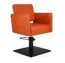 DORA Fauteuil coiffure Orange 18 - Base Carrée Noire.webp