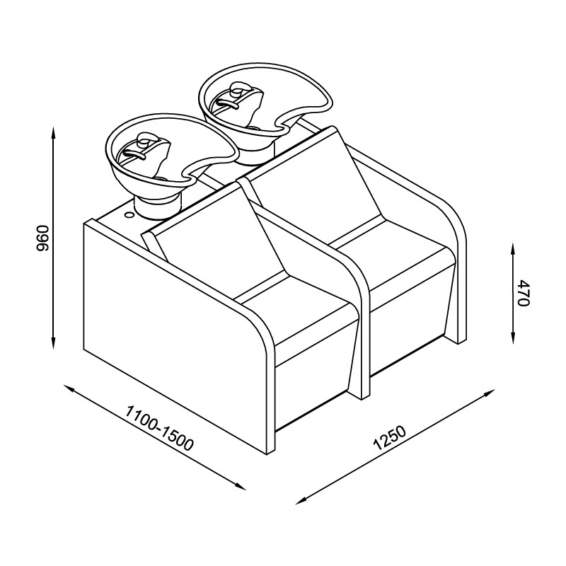 JIN 2 MASSAGE Bac shampoing Plan - Malys Equipements