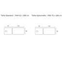 C4520 Table fixe 2 plans Ecopostural - schéma 2 - Malys Equipements