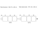 C3249W Table fixe 3 plans en bois Ecopostural - schéma 2 - Malys Equipements