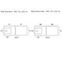 C3310 Table pliante 2 plans Ecopostural - schéma - Malys Equipements