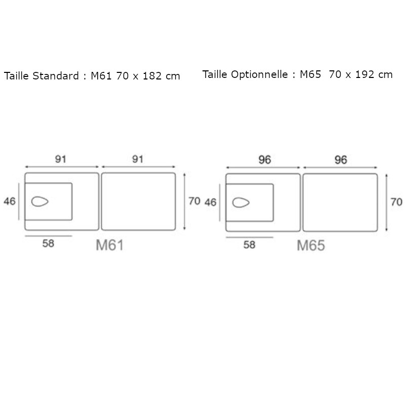 C3309 Table pliante 2 plans Ecopostural - schéma - Malys Equipements