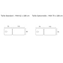 C3513 Table électrique 2 plans Ecopostural - dimensions - Malys Equipements