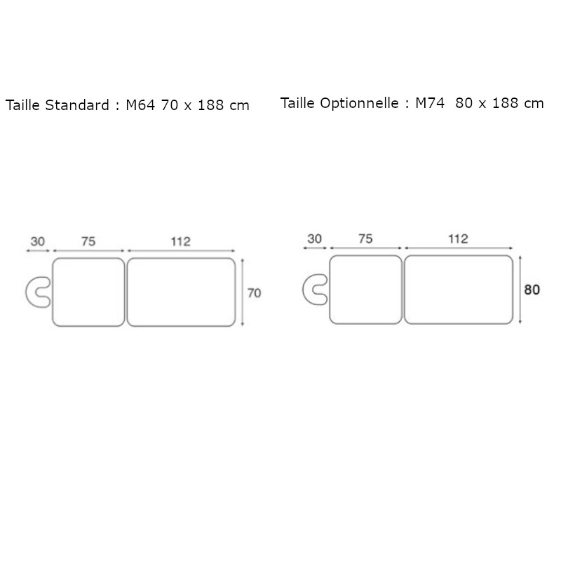 C5902 Table électrique 2 plans Ecopostural - dimensions 1 - Malys Equipements