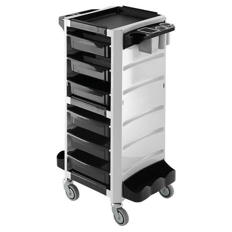 X-STYLING Chariot de coloration et rangement - blanc - Malys Equipements