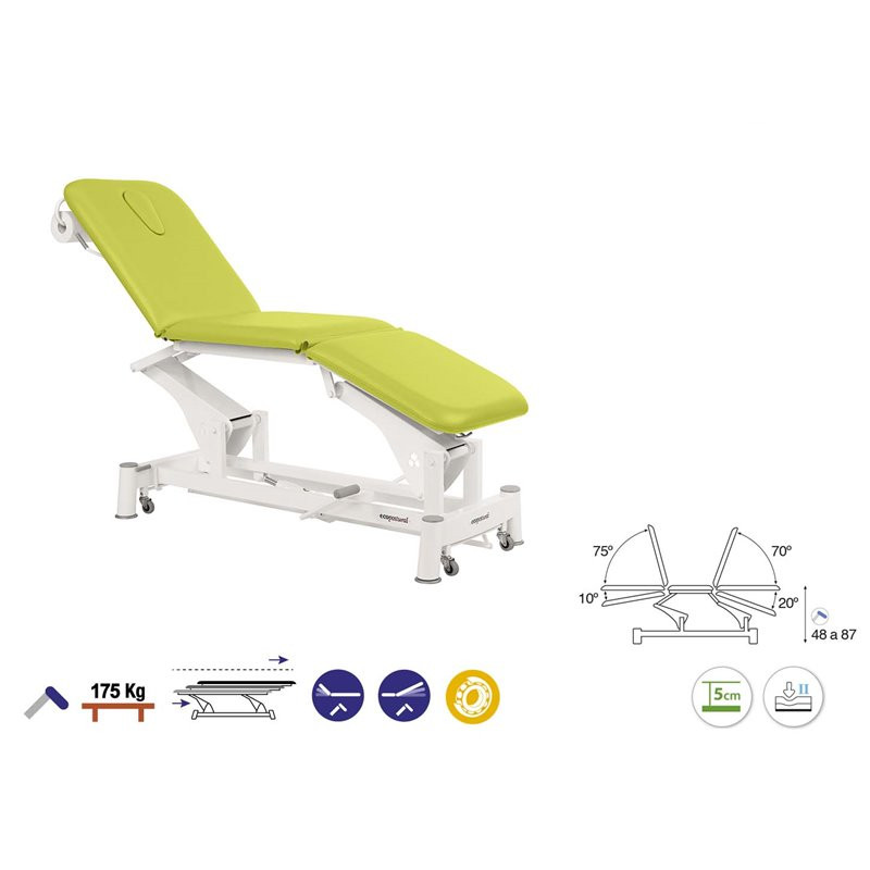 C5757 Table hydraulique 3 plans Ecopostural + 1 tabouret OFFERT