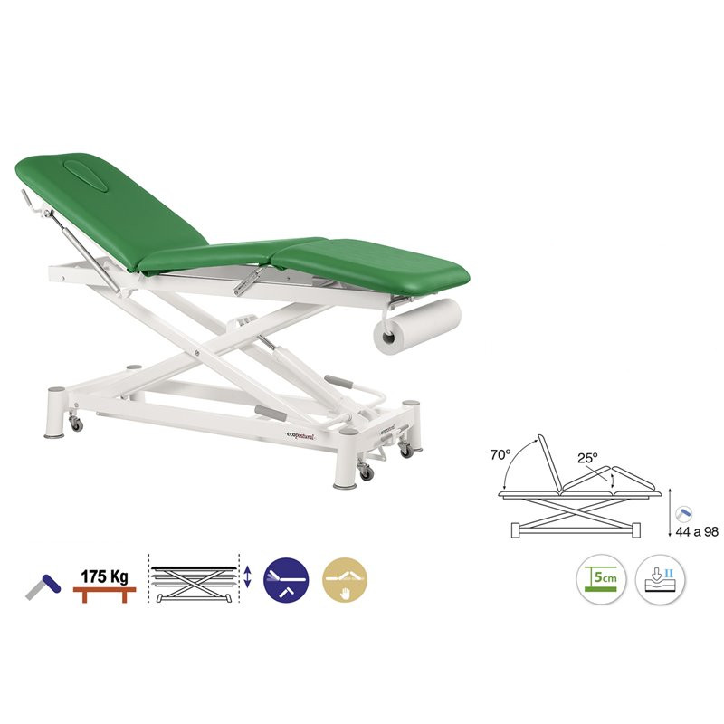 C7726 Table hydraulique 3 plans Ecopostural + 1 tabouret OFFERT