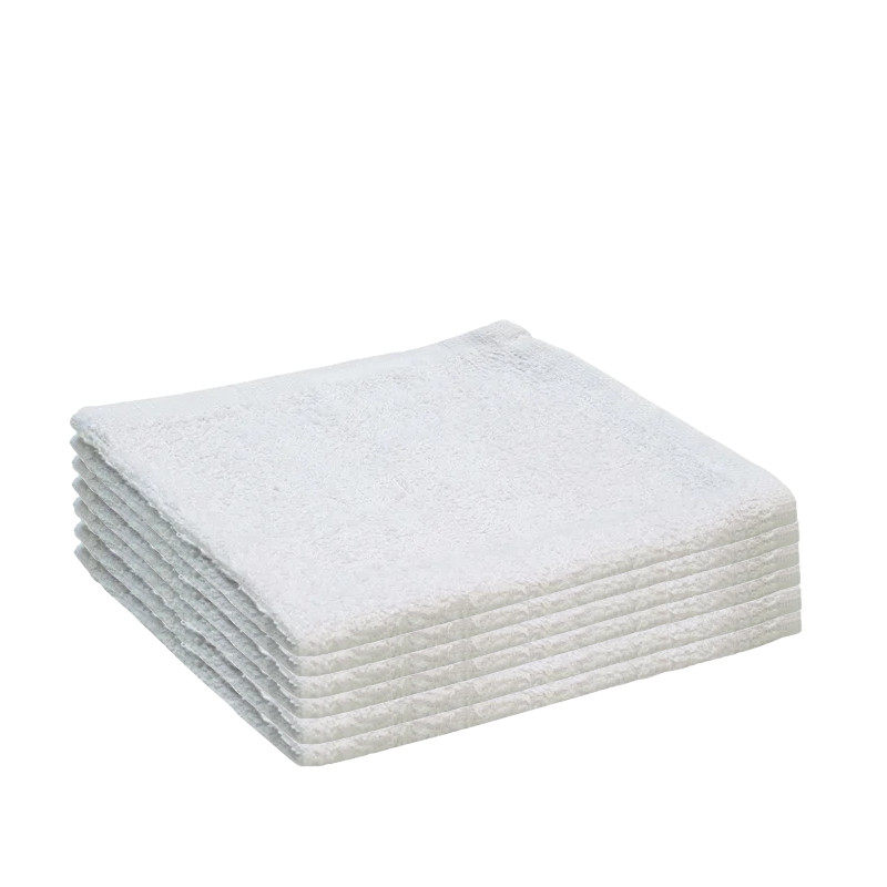 6 GRAND TEINT White Barber Towels