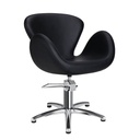 [MRP-CHLOE-BLACK-F] CHLOE BLACK Hairdressing chair (Hairdressing chair base: inox star base)