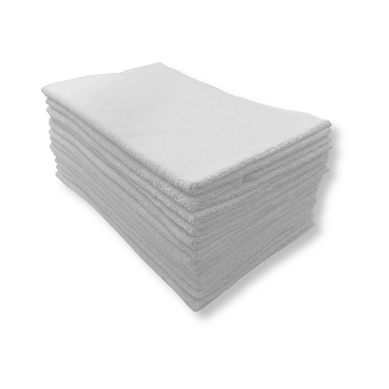 12 weiße Absolute Complexion-Handtücher