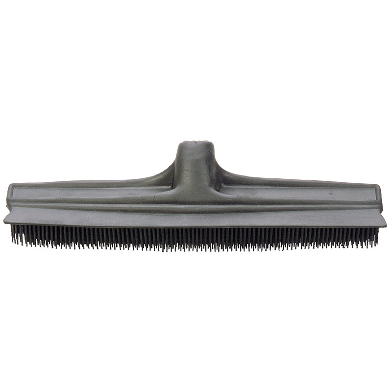 Grey rubber bristle broom