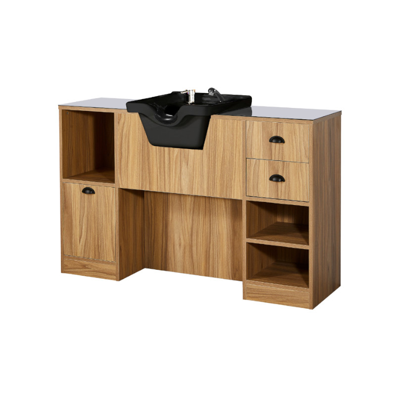 Tocador de barbero OKE 4BR - Madera clara