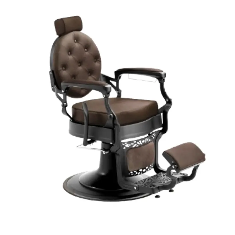 Sillón de barbero MAE BLACK BROWN