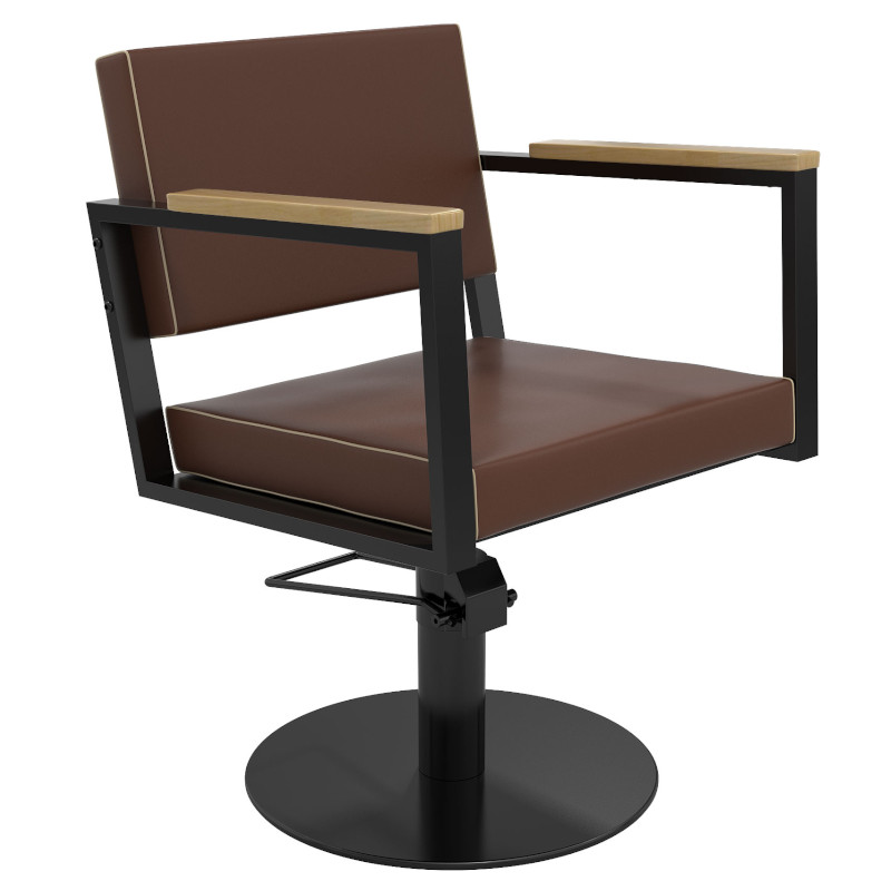 TANZA BROWN Hairdressing chair - wood