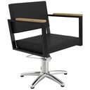 OCEAN BLACK Scaun frizerie - lemn