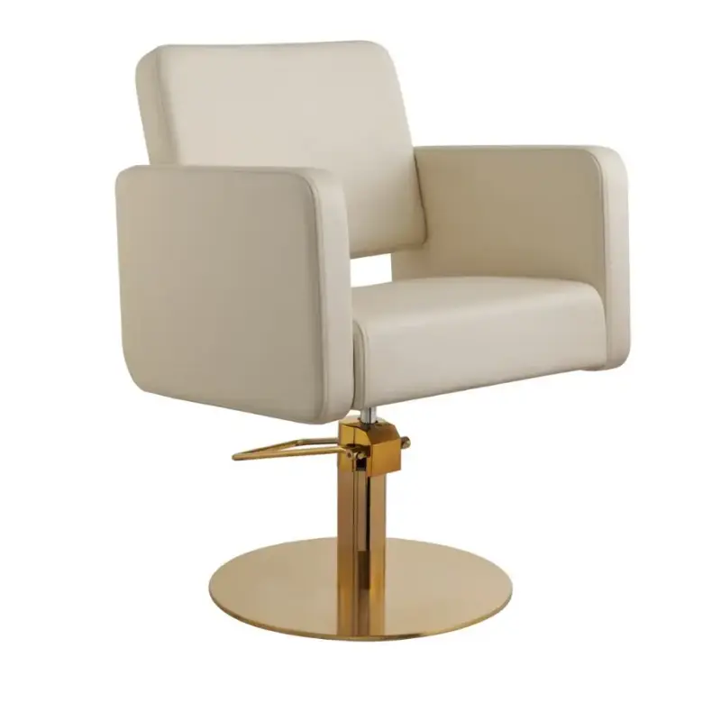 VILIO GOLD Frisørstol - Creme