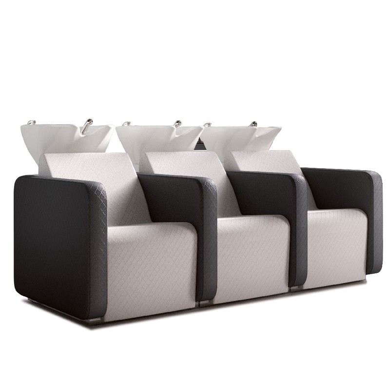 INFINITY MASSAGE 3-Sitzer Shampoo-Becken